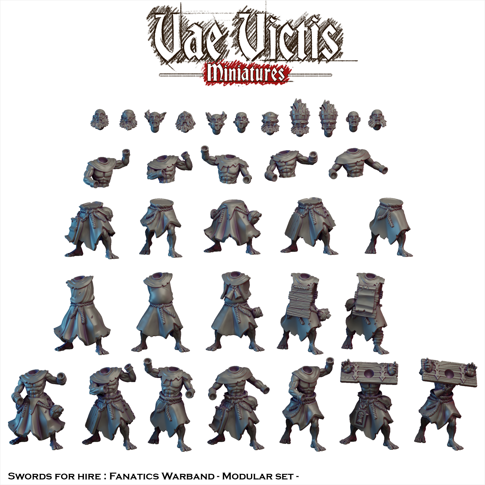 Modular Swords for hire : Fanatics (Warband) [PRE-SUPPORTED]